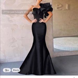 Black bridesmaid dress (new) sz4